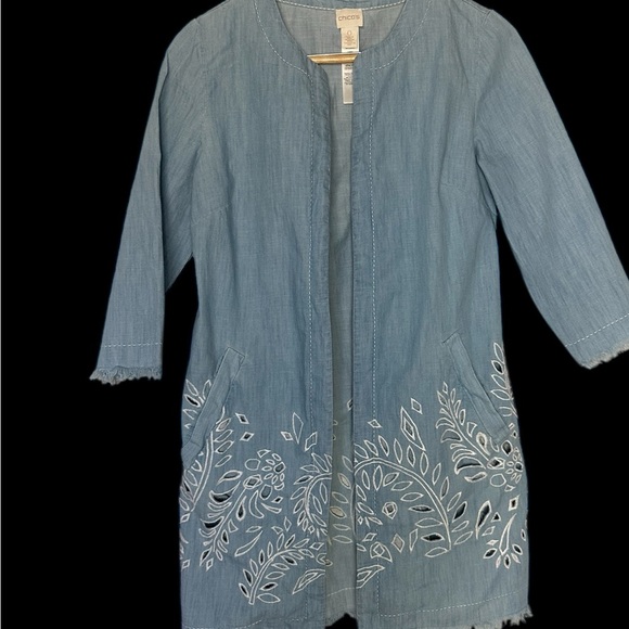 Chico's Light Blue Denim Jacket - Picture 2 of 5